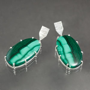 Malachite Dart Earrings