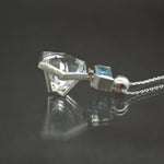 Quartz and Aquamarine Razzle Dazzle Pendant in Sterling Silver