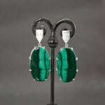 Malachite Dart Earrings