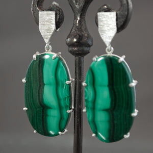 Malachite Dart Earrings