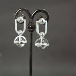 Petite Quartz Fob Stirrup Post Earrings