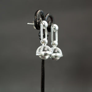 Petite Quartz Fob Stirrup Post Earrings