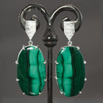 Malachite Dart Earrings