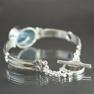Aquamarine Scroll Bracelet