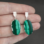 Malachite Dart Earrings