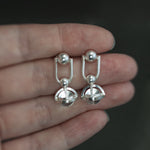 Petite Quartz Fob Stirrup Post Earrings