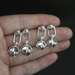 Petite Quartz Fob Stirrup Post Earrings