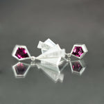 Rhodolite Garnet Deco Earrings