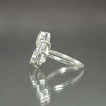 Peridot Duette Ring in Sterling Silver - Size 6.75