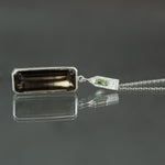Smoky Quartz and Peridot Dart Pendant