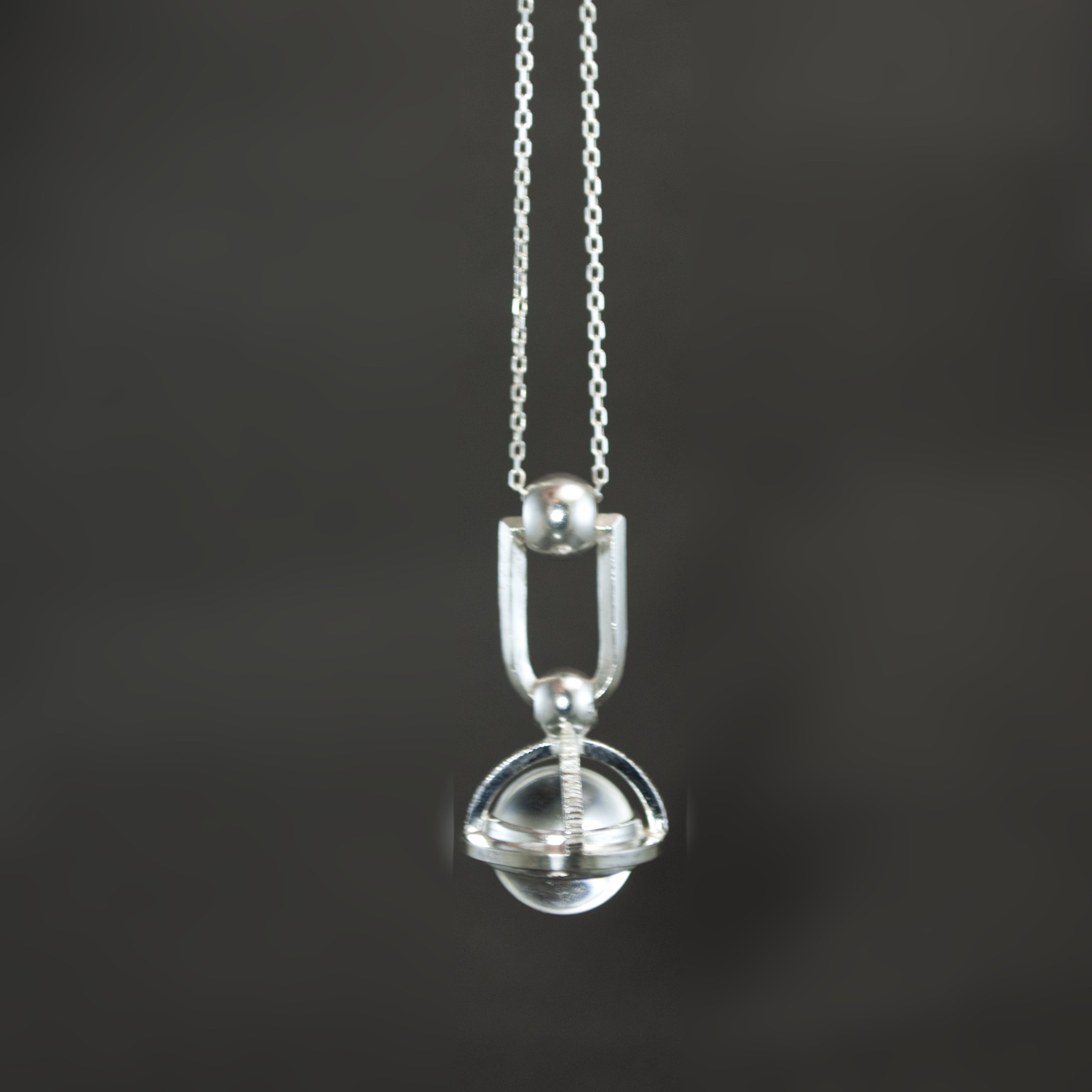 Quartz Fob Stirrup Pendant