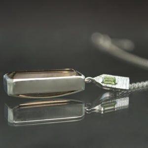 Smoky Quartz and Peridot Dart Pendant