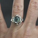 Aquamarine High Dome Culet Ring in Sterling Silver - Size 7