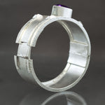 Amethyst Hinged Bangle Bracelet