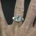 Dendritic Quartz Culet Ring in Sterling Silver - Size 6.75
