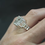 Dendritic Quartz Culet Ring in Sterling Silver - Size 6.75