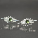 Green Sapphire Chantilly Earrings in Sterling Silver