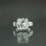 Dendritic Quartz Culet Ring in Sterling Silver - Size 6.75