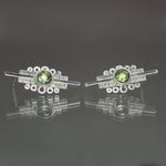 Green Sapphire Chantilly Earrings in Sterling Silver