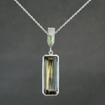 Smoky Quartz and Peridot Dart Pendant