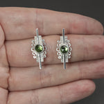 Green Sapphire Chantilly Earrings in Sterling Silver