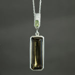 Smoky Quartz and Peridot Dart Pendant