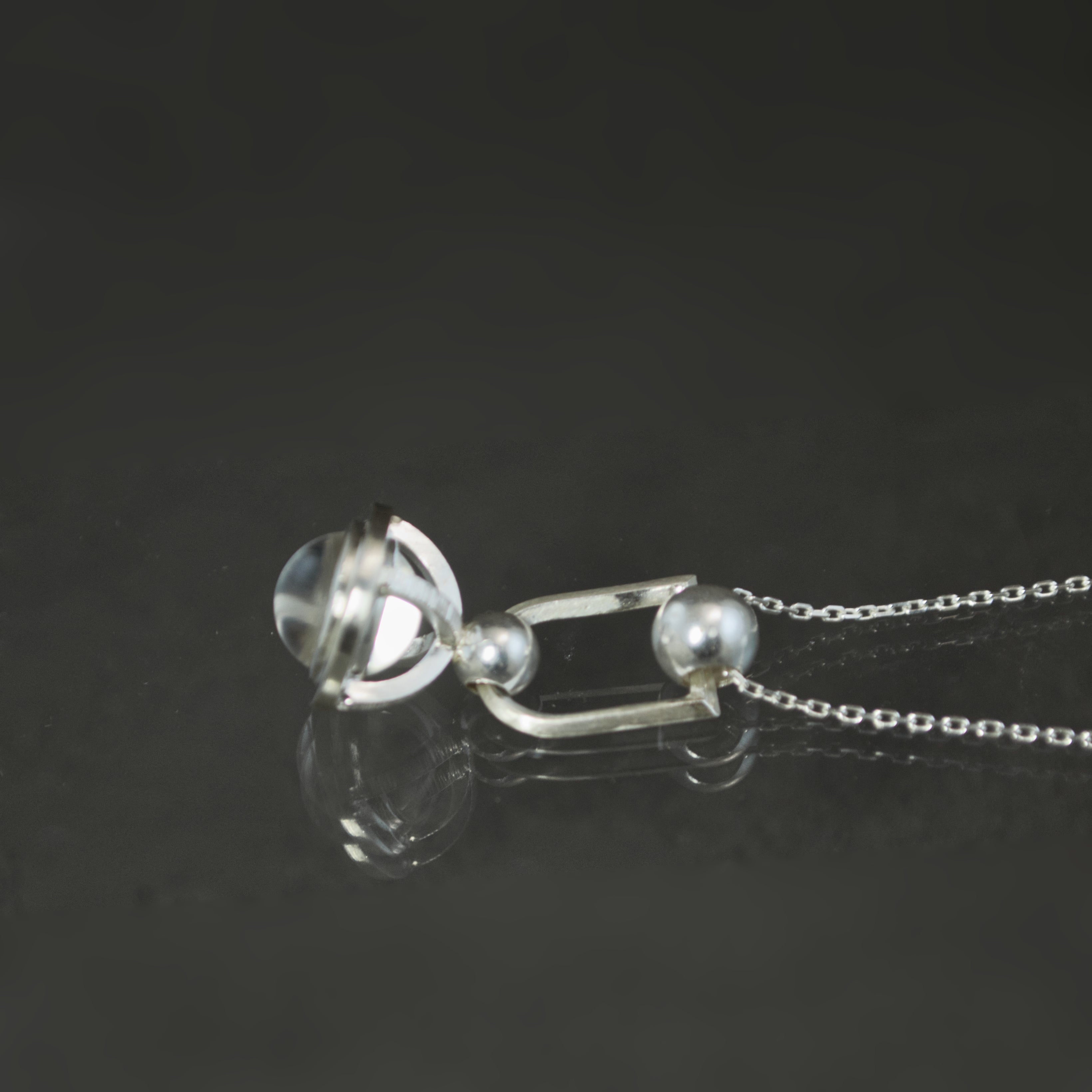 Petite Quartz Stirrup Fob Pendant