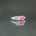 Bi Color Tourmaline Coined Ring - Size 6.5