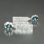 Blue Tourmaline Dart Earrings