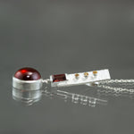 Garnet and Tangerine Sapphire Pendant