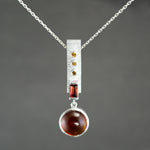 Garnet and Tangerine Sapphire Pendant
