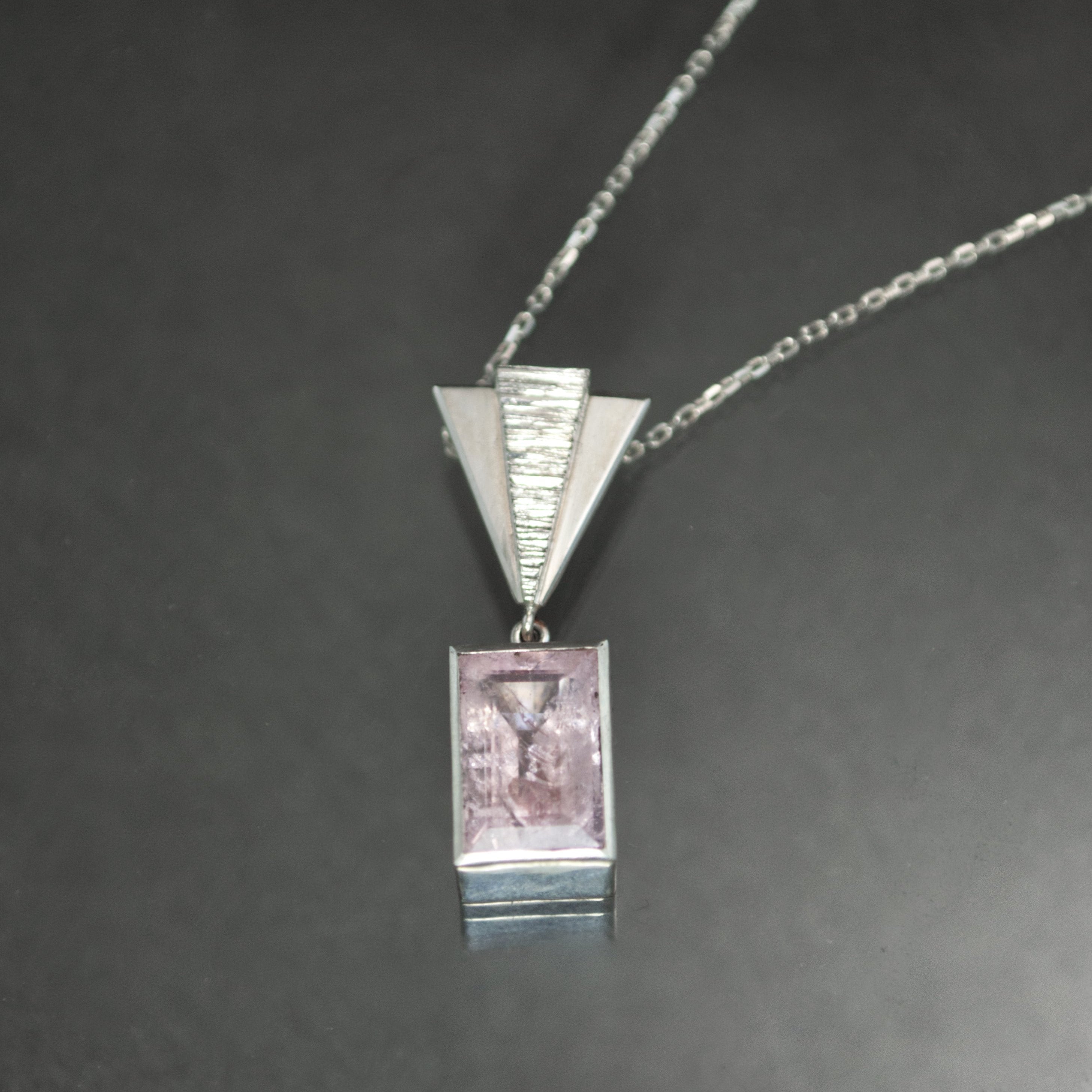 Morganite Deco Pendant