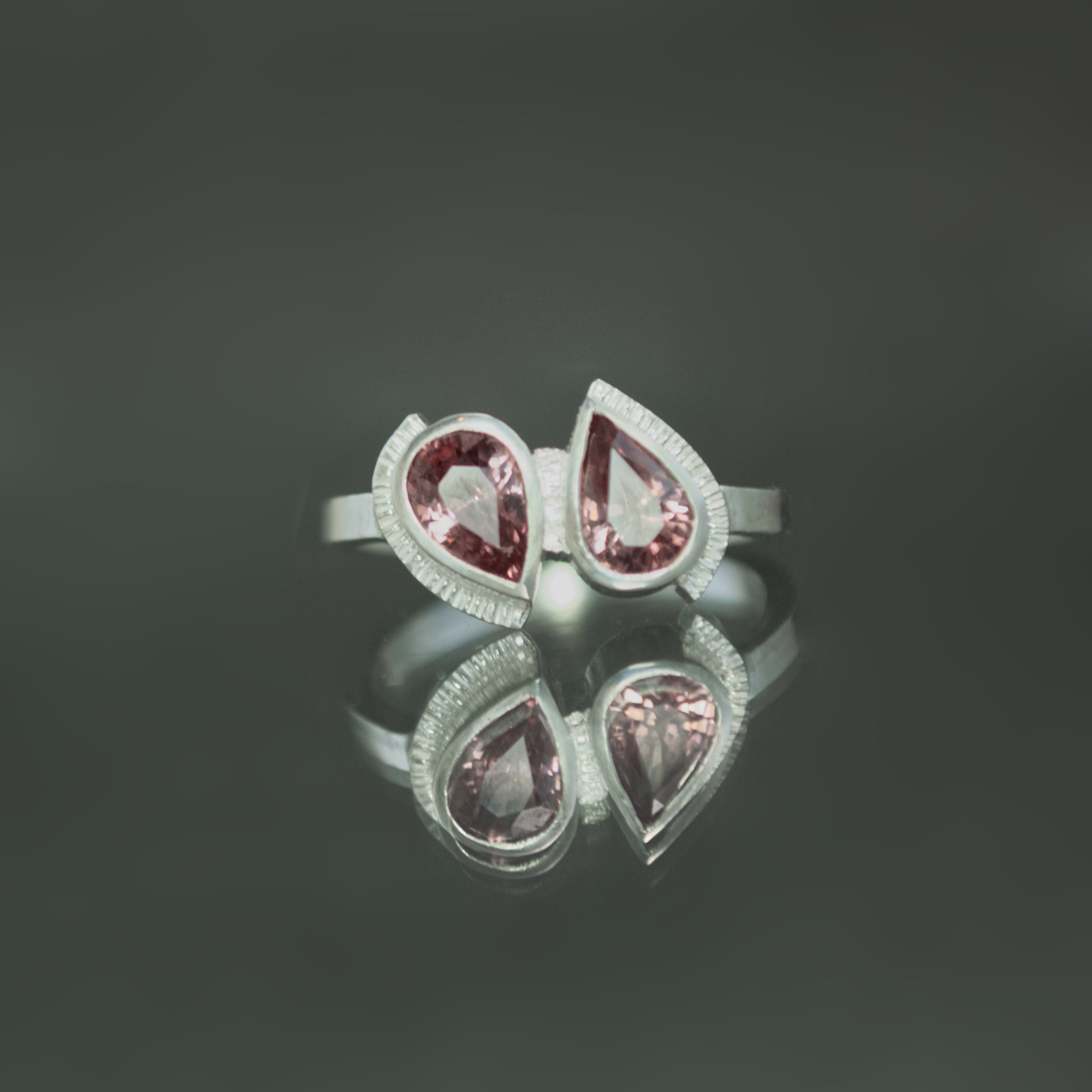 Pink Zircon Moi et Toi Ring - Size 7.25