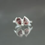 Pink Zircon Moi et Toi Ring - Size 7.25