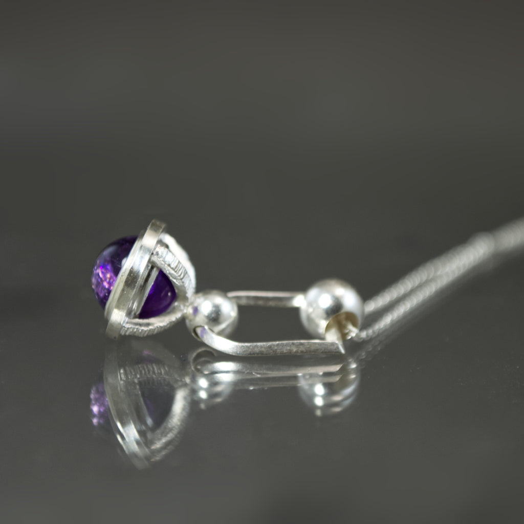 Amethyst Fob Stirrup Pendant