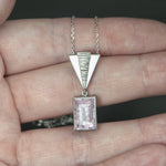 Morganite Deco Pendant