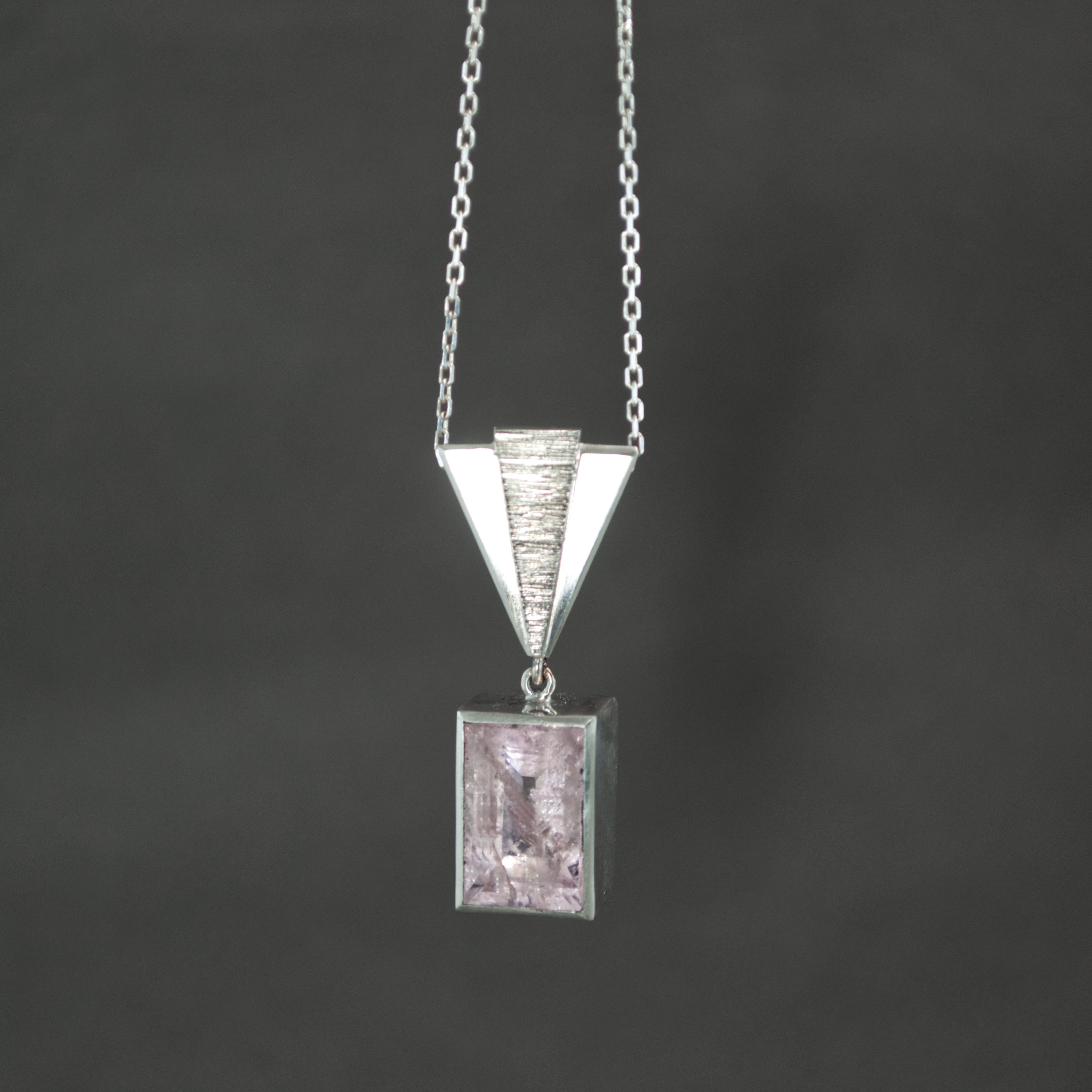 Morganite Deco Pendant