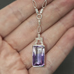 Ametrine Frusta Lariat Necklace in Sterling Silver