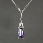 Ametrine Frusta Lariat Necklace in Sterling Silver