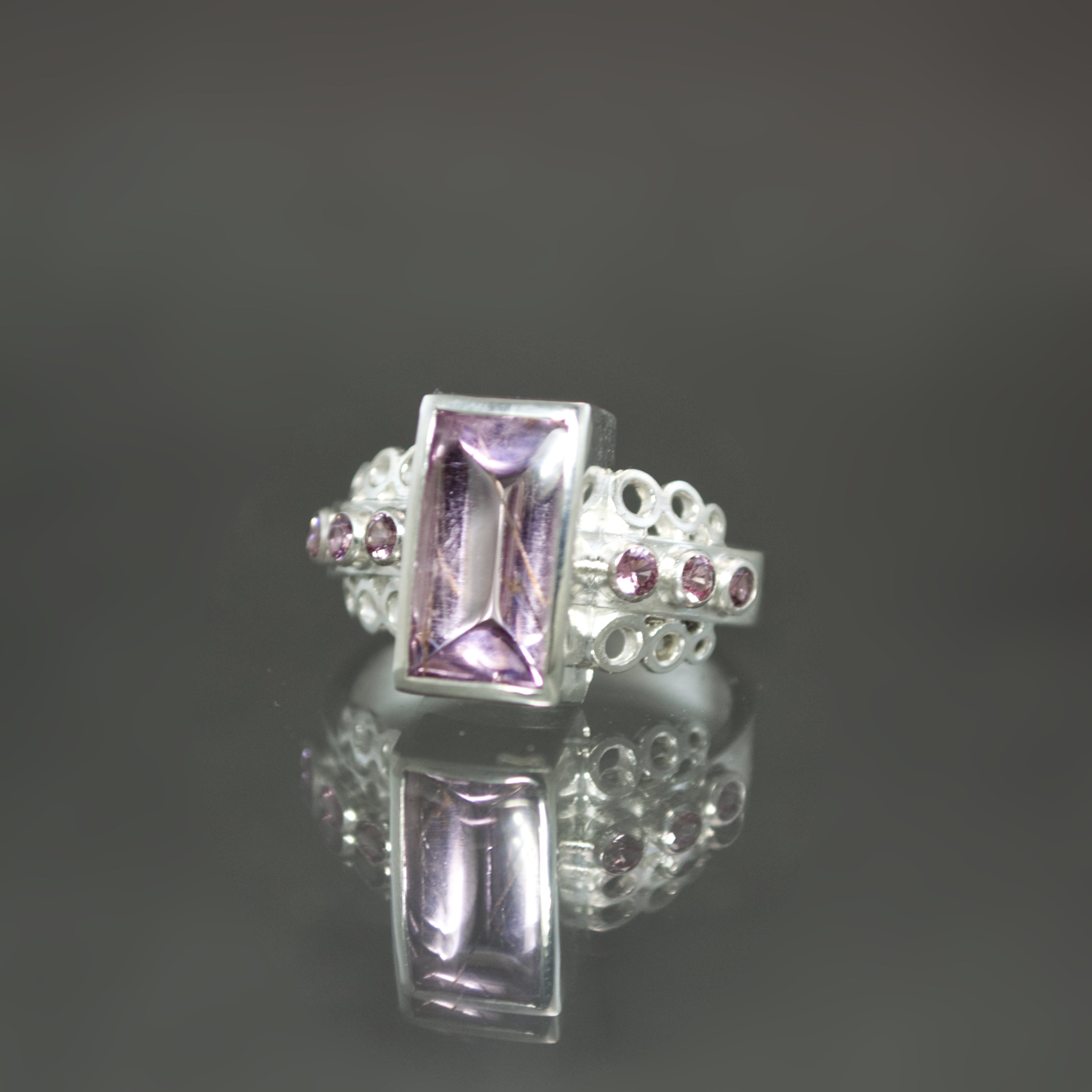 Lavender Spinel Frills Ring - Size 6.5
