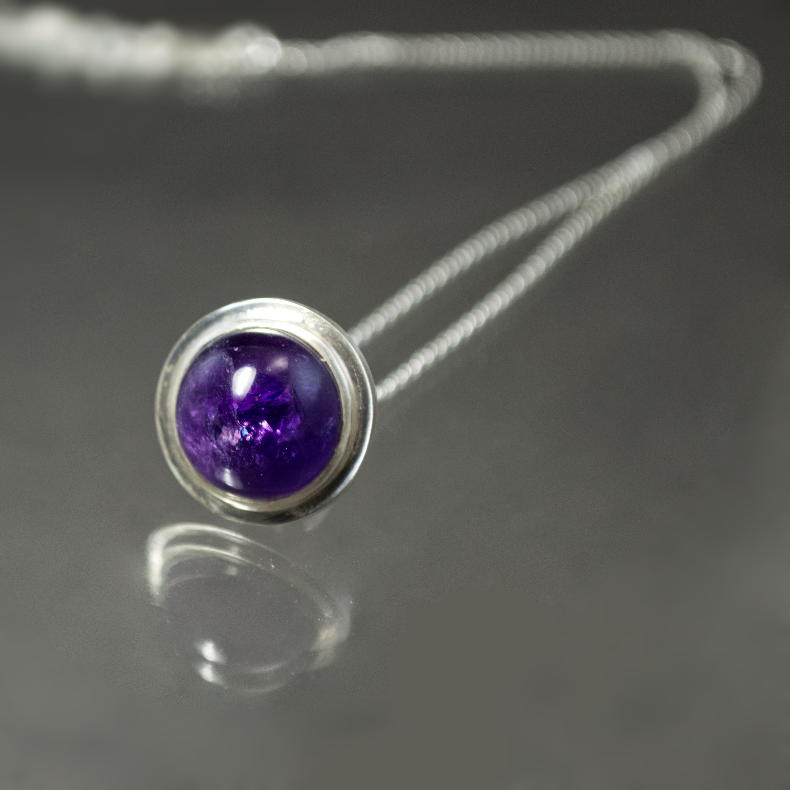 Amethyst Fob Pendant