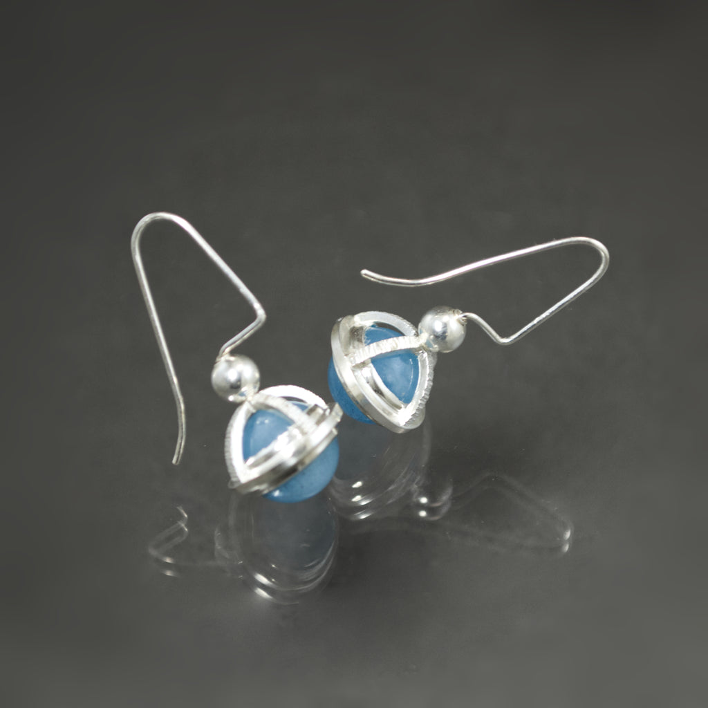 Aquamarine Fob Earrings