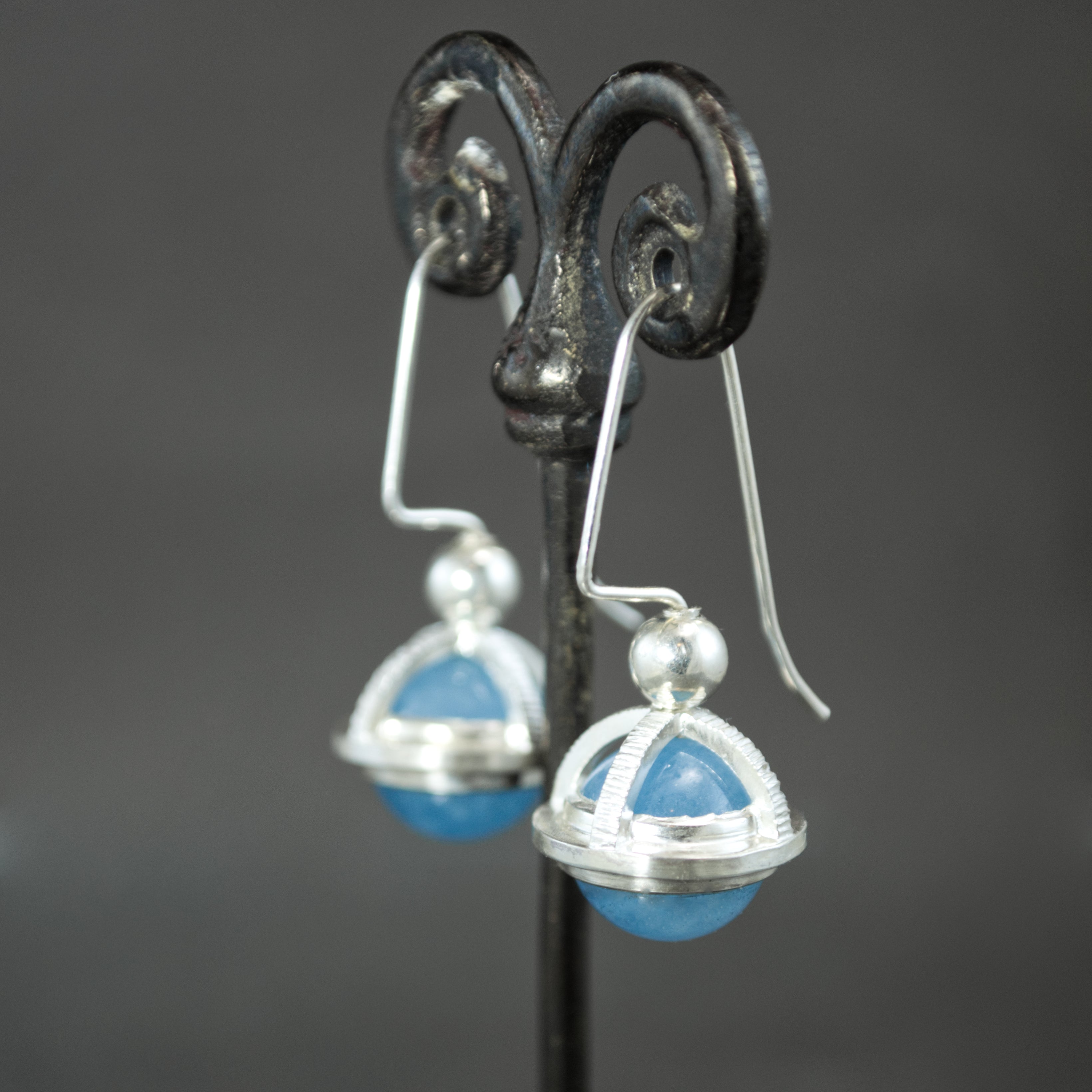 Aquamarine Fob Earrings