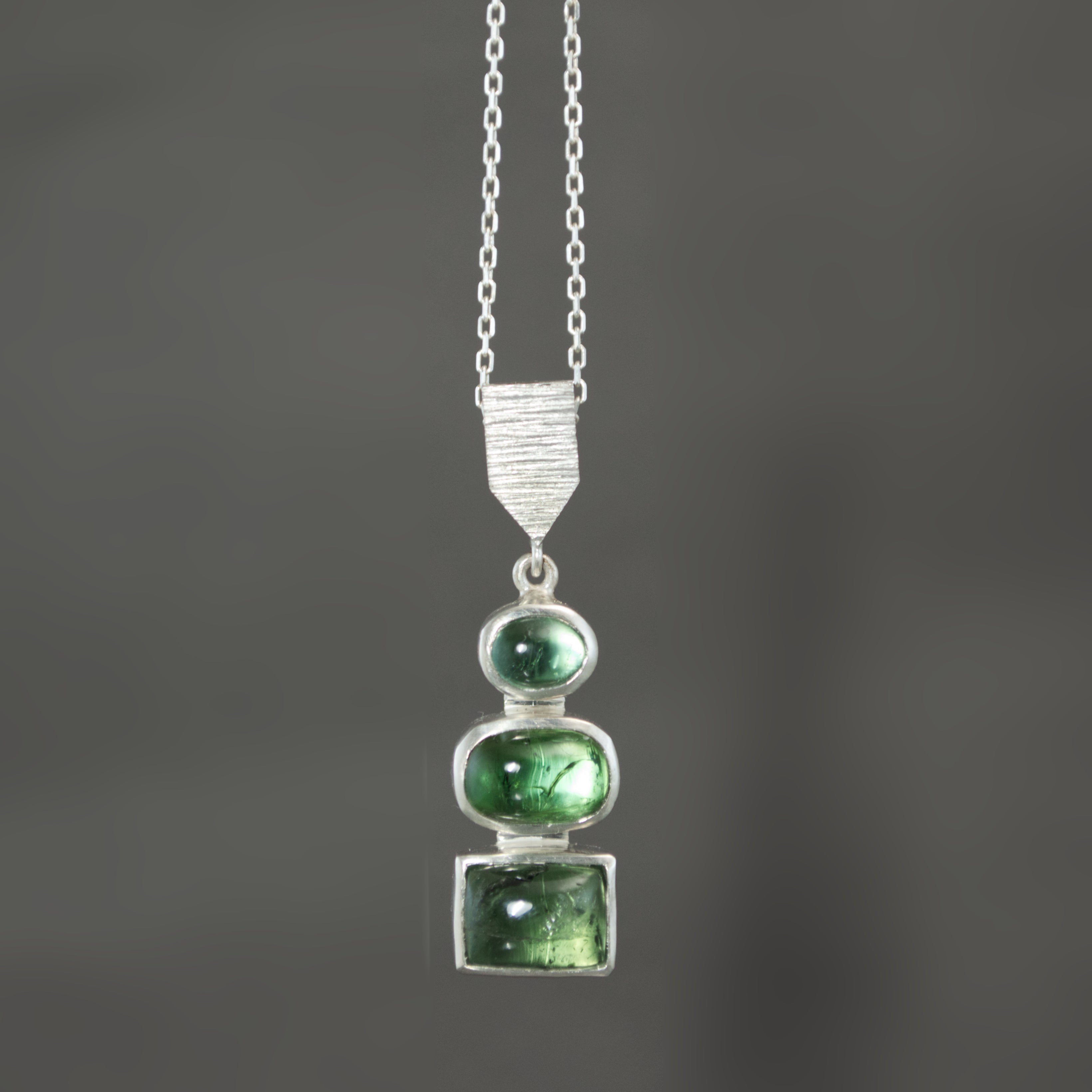 Green Tourmaline Dart Pendant