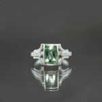 Mint Tourmaline Bracket Ring - Size 7
