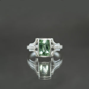 Mint Tourmaline Bracket Ring - Size 7