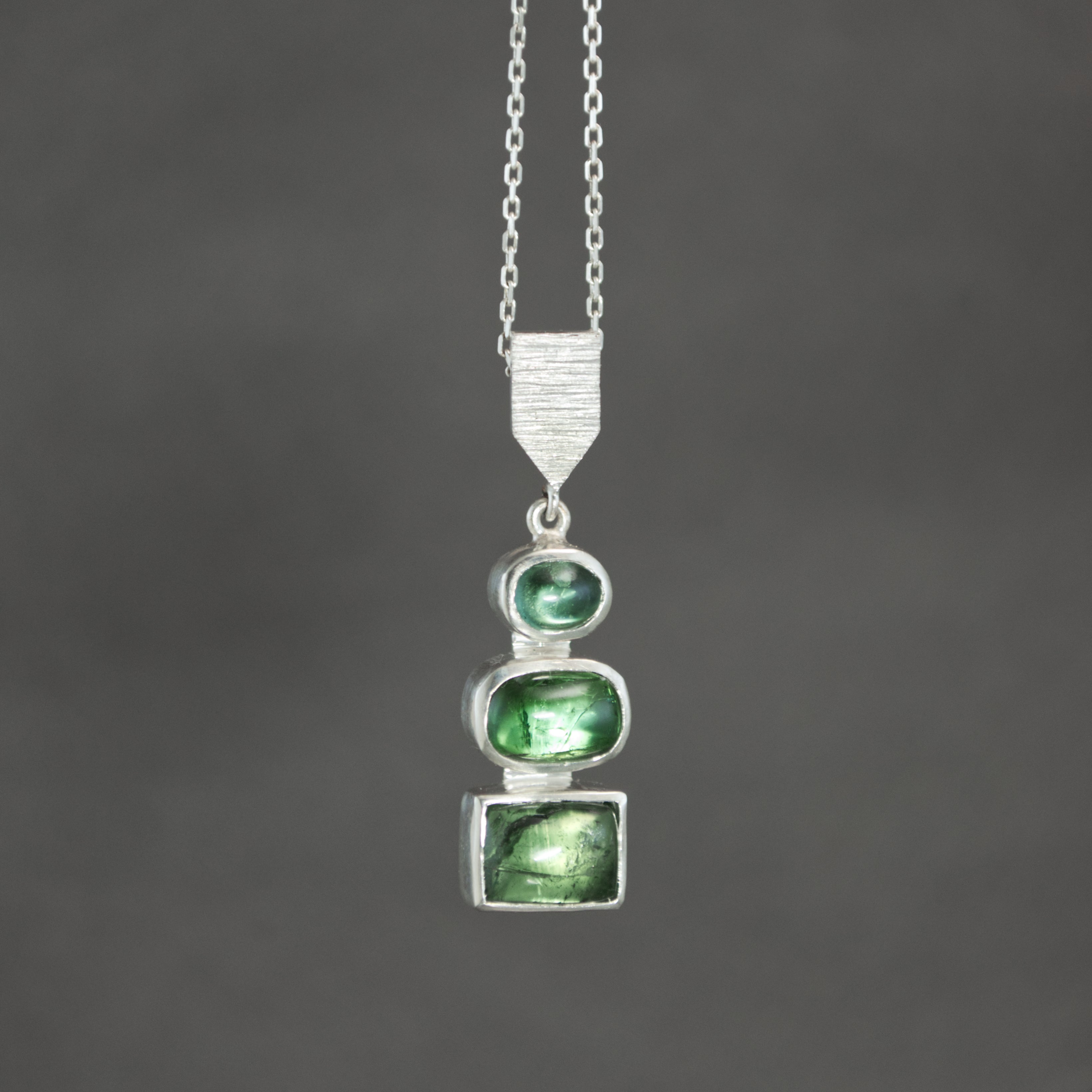 Green Tourmaline Dart Pendant