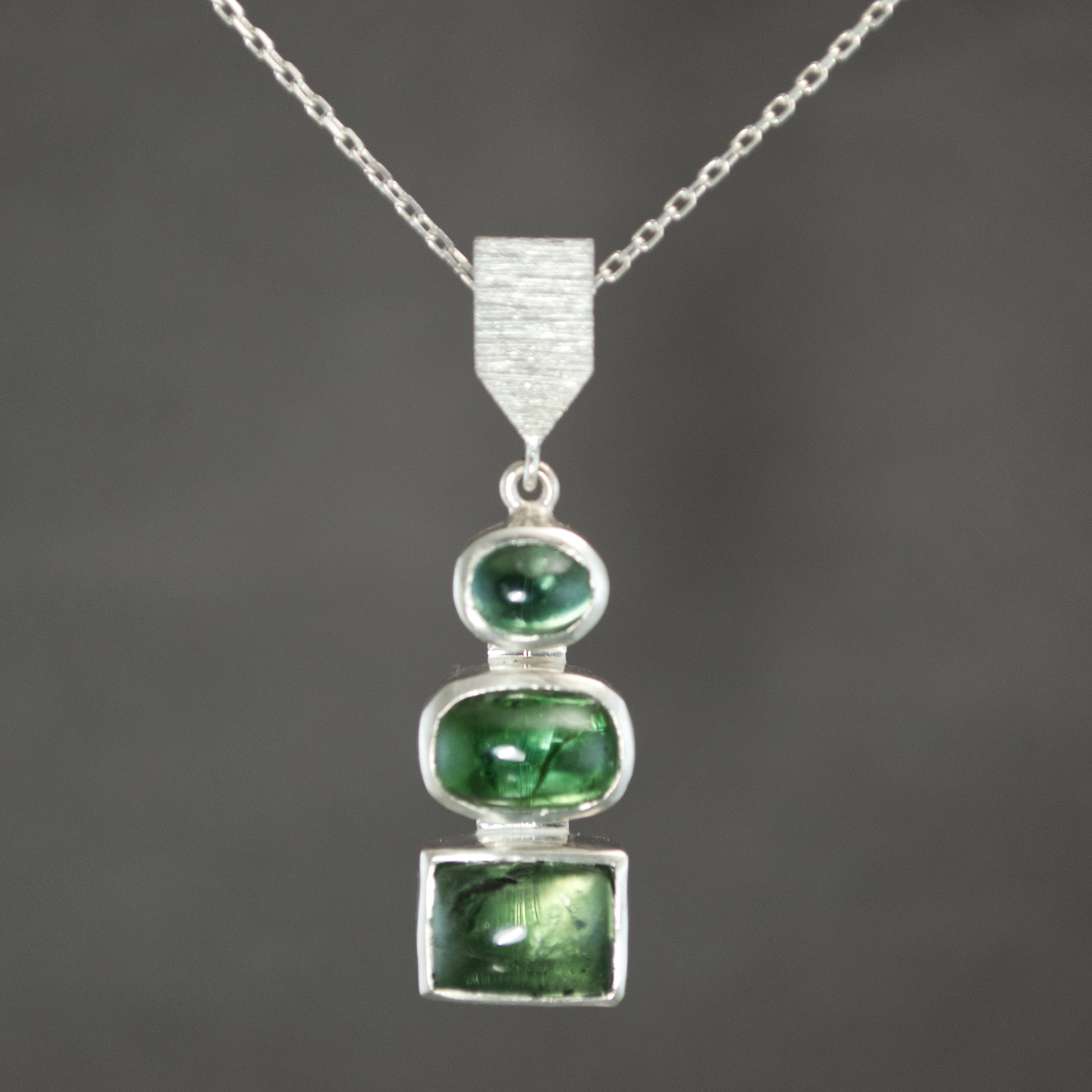 Green Tourmaline Dart Pendant