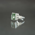 Mint Tourmaline Bracket Ring - Size 7