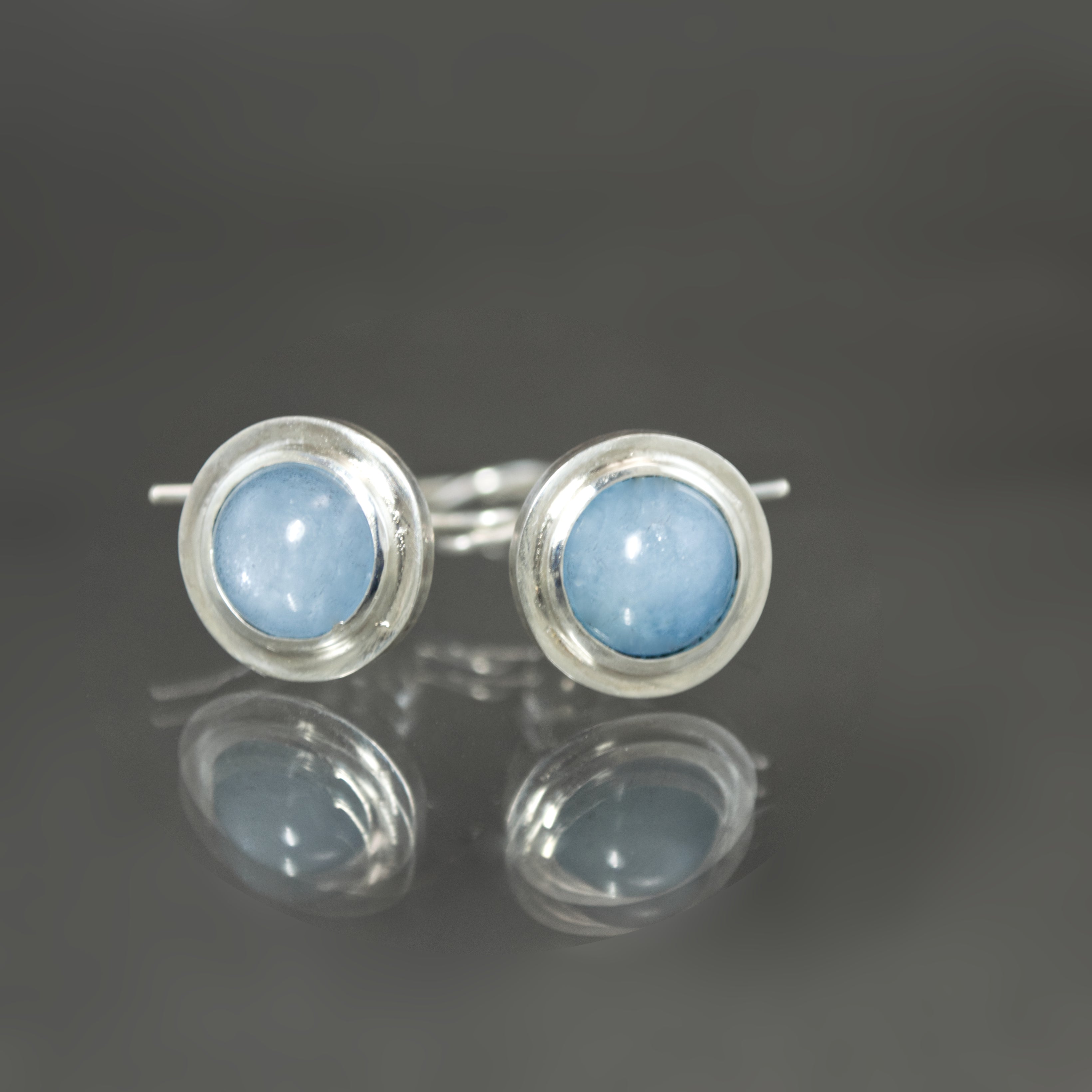 Petite Aquamarine Fob Earrings